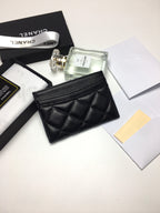 CC CARD HOLDER 11.2 BLACK CALFSKIN SILVER ICON