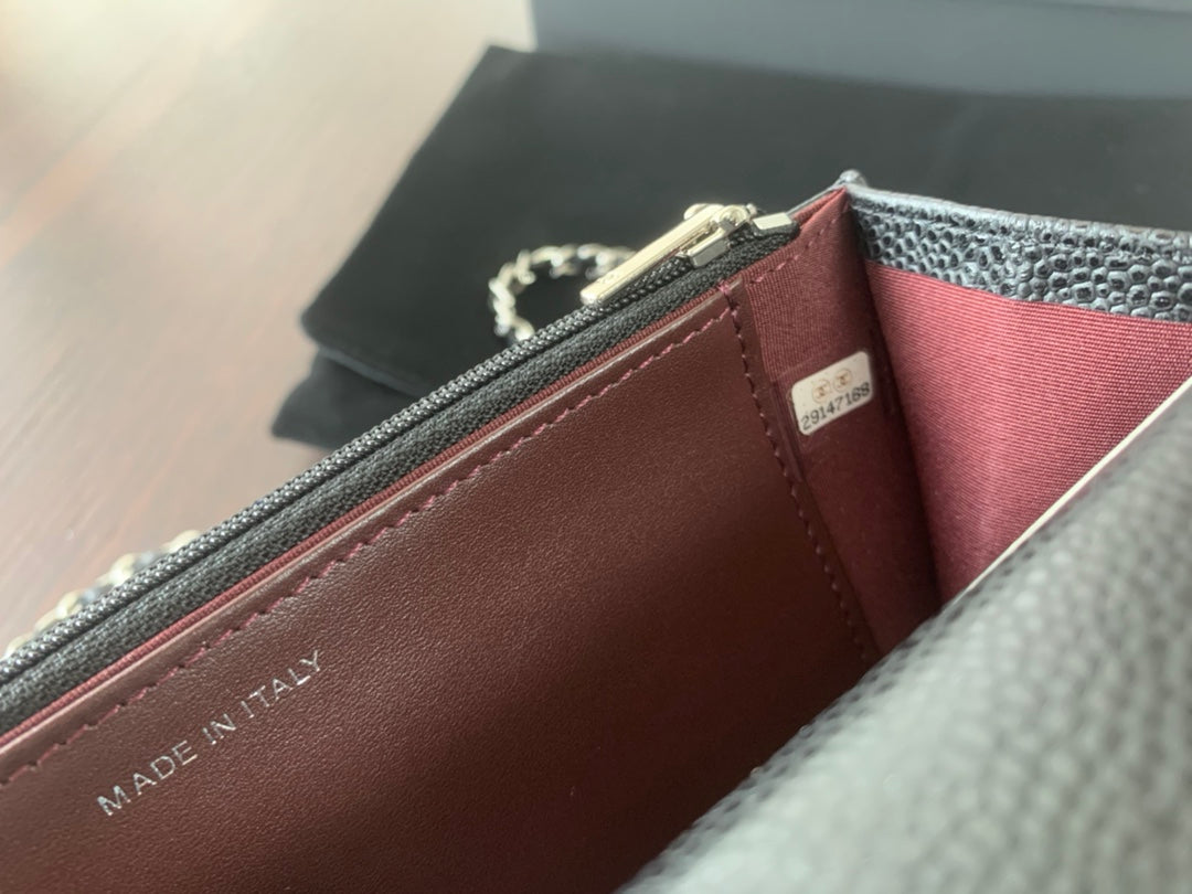 WOC 19cm ブラックキャビア シルバーハードウェア