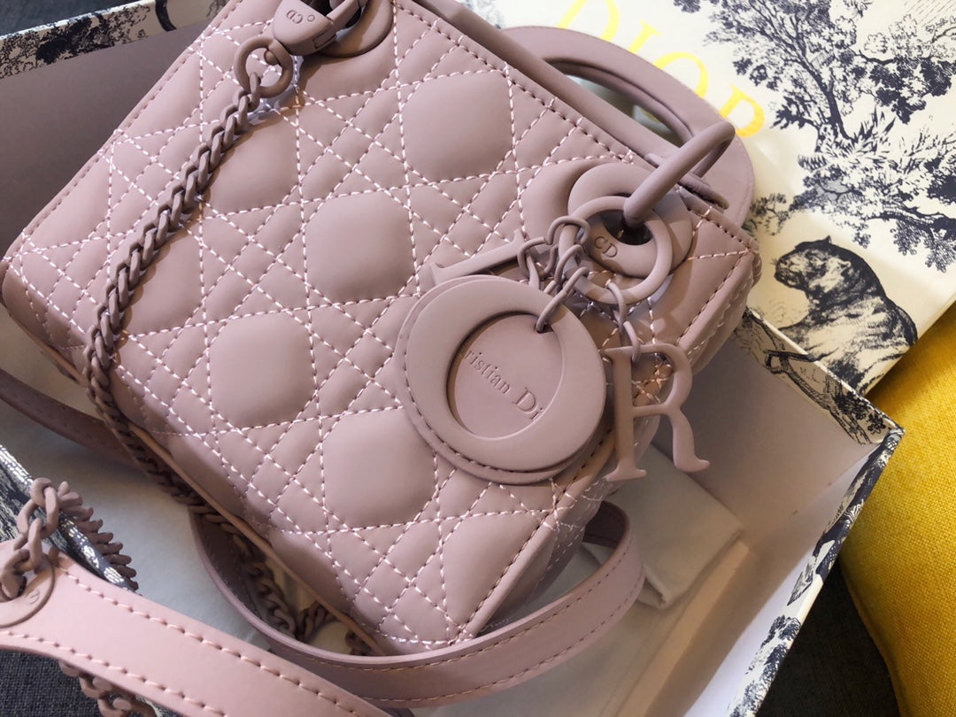 MINI LADY 17 BAG IN LIGHT PINK CALFSKIN