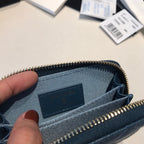 CC ジップ付きコイン ベーシック パース 11 エーゲ海カーフスキン ゴールドアイコン