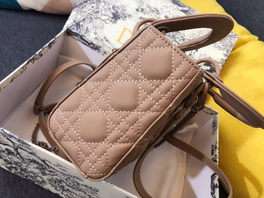 ミニ レディ 17 バッグ キャメルブラウン カーフスキン