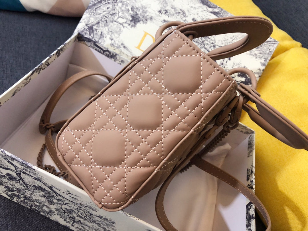 ミニ レディ 17 バッグ キャメルブラウン カーフスキン