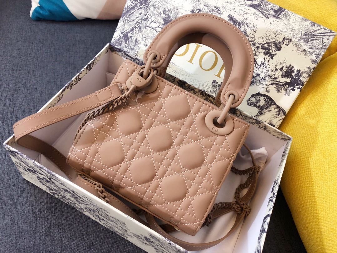 ミニ レディ 17 バッグ キャメルブラウン カーフスキン