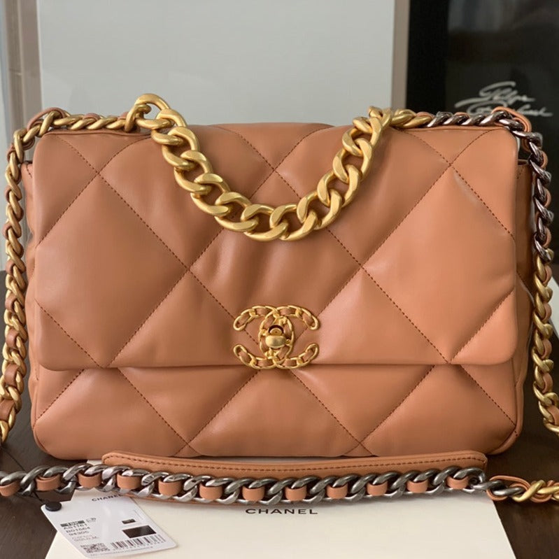 19 フラップバッグ 30 ブラウン ゴートスキン