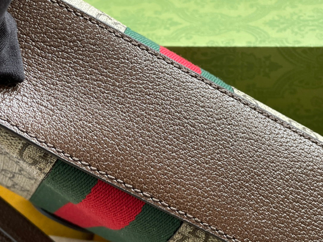 オフィディア GG ミディアム 23 ショルダーバッグ ベージュ＆エボニー シュプリーム キャンバス