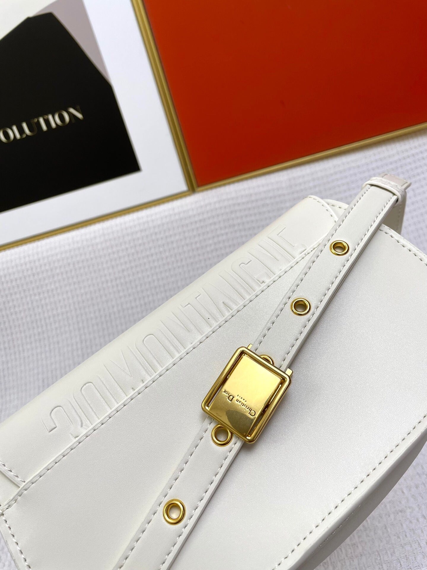 MINI BOBBY EAST-WEST 20 BAG IN WHITE CALFSKIN