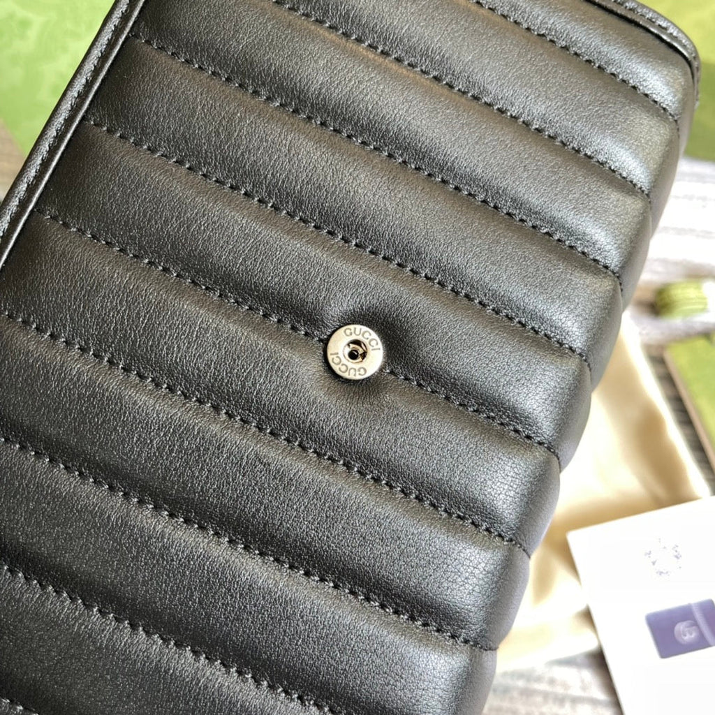 GGマーモント ミニ 20 ショルダーバッグ（ブラックカーフスキン）