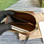 GGホースビット 1955 ミニ 11 ウォレット ベージュ＆エボニー キャンバス