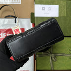 エンボス加工トートバッグ 20 ブラックカーフスキン