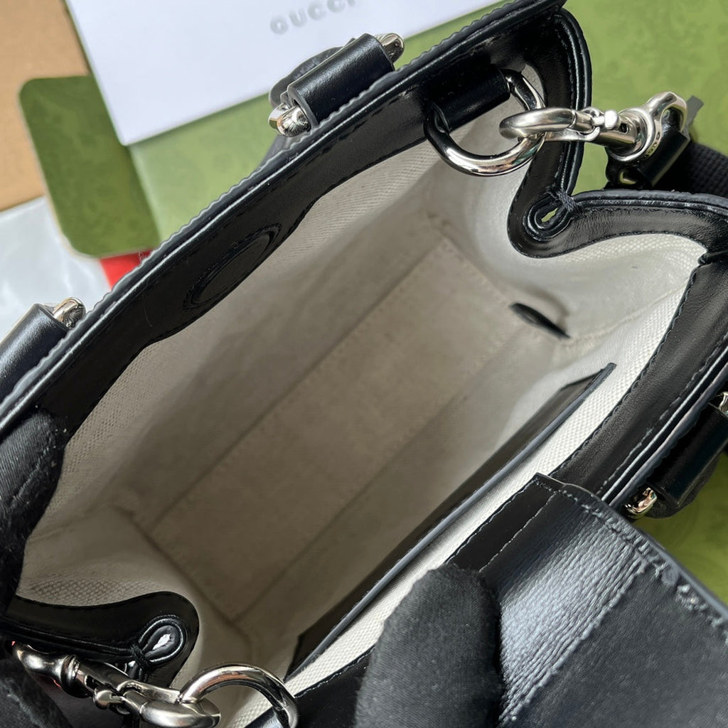 エンボス加工トートバッグ 20 ブラックカーフスキン