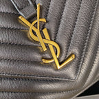 カレッジミディアム 24インチ ブラック ラムスキン ゴールドハードウェア