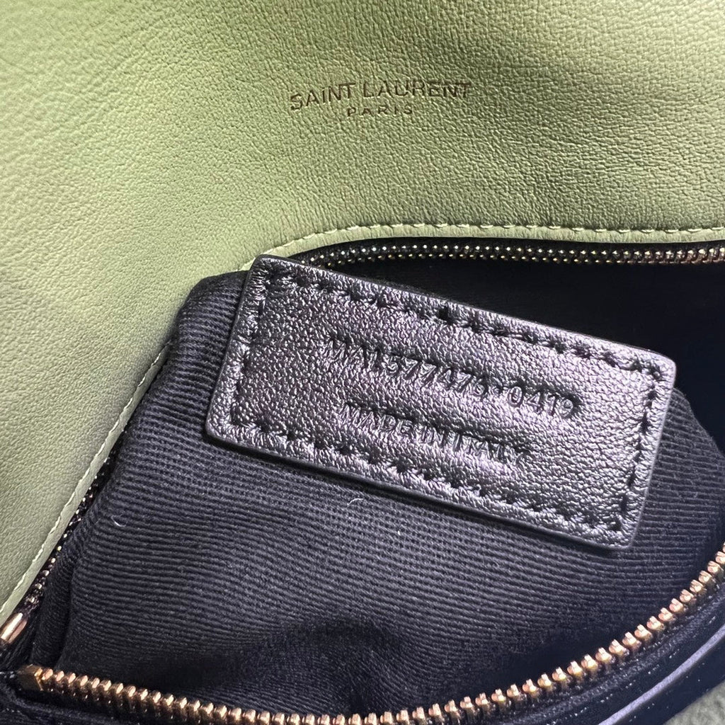 PUFFER TOY 29 IN FERN GREEN LAMBSKIN GOLD HARDWARE