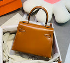KELLY MINI 20 BAG IN BRONZE BROWN SMOOTH CALFSKIN WITH GOLD HARDWARE (MADE-TO-ODER)
