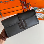 JIGE ELAN 29 ブラックカーフスキン＆リザードスキン クラッチ（オーダーメイド）