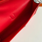 JIGE ELAN 29 CLUTCH IN RUBY RED CALFSKIN WITH APPLE RED LIZARD SKIN (MADE-TO-ODER)