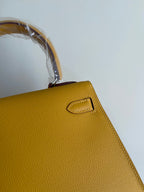 KELLY MINI 20 BAG IN DIJON YELLOW CALFSKIN WITH GOLD HARDWARE (MADE-TO-ODER)