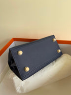 KELLY MINI 20 BAG IN NAVY BLUE CALFSKIN WITH GOLD HARDWARE (MADE-TO-ODER)