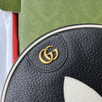 GGxADIDAS オフィディア ショルダーバッグ 22 ブラック＆ホワイト カーフスキン