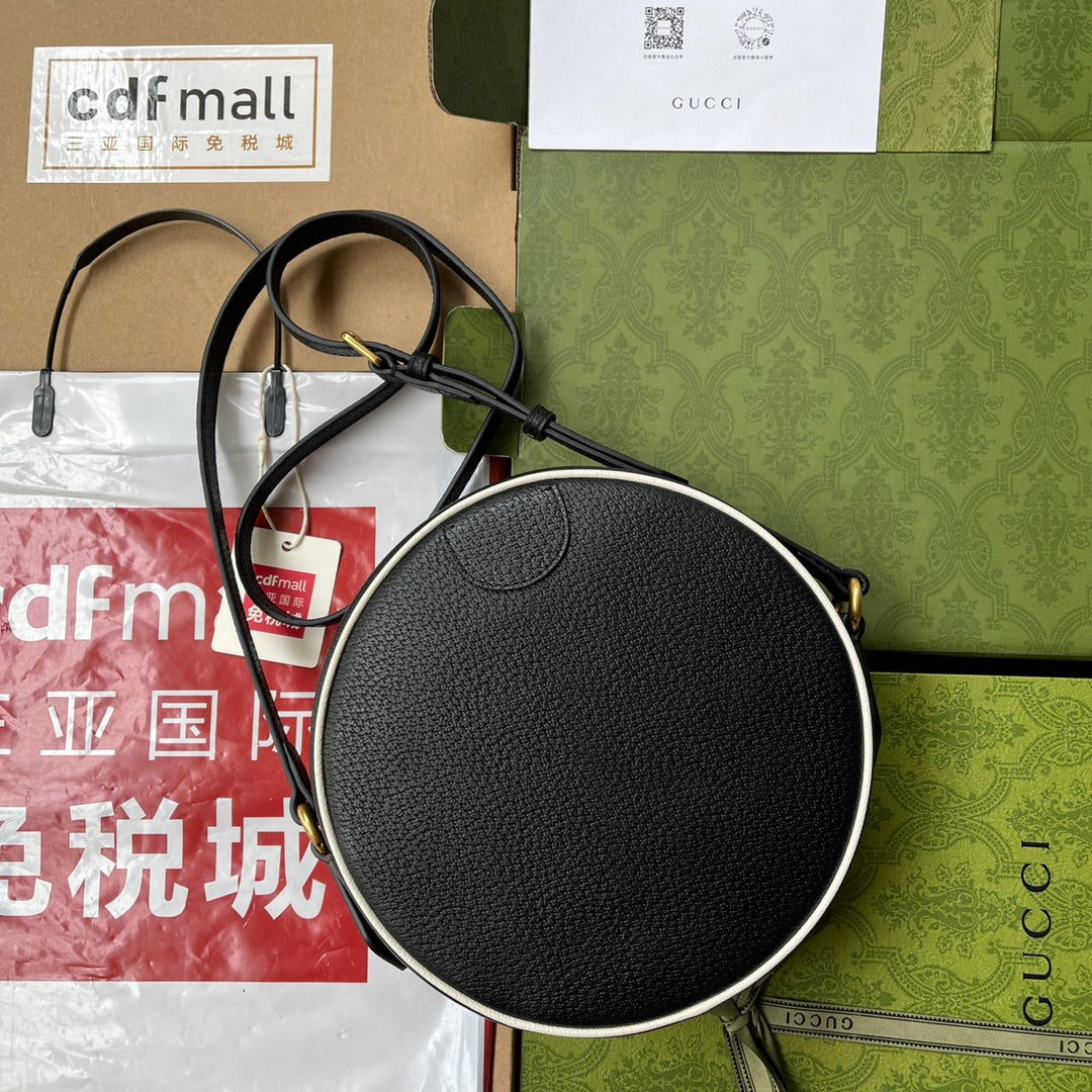 GGxADIDAS オフィディア ショルダーバッグ 22 ブラック＆ホワイト カーフスキン