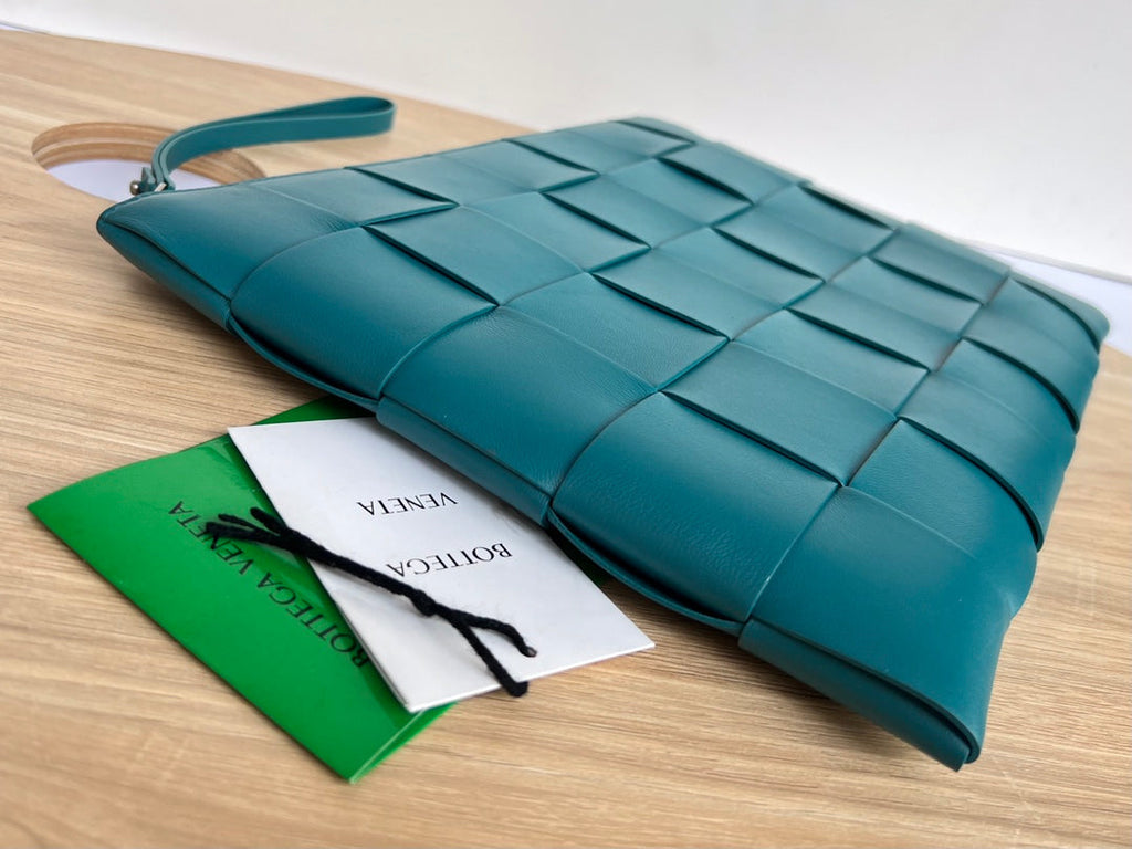 ラージカセットポーチ 35インチ ラグーンブルー カーフスキン