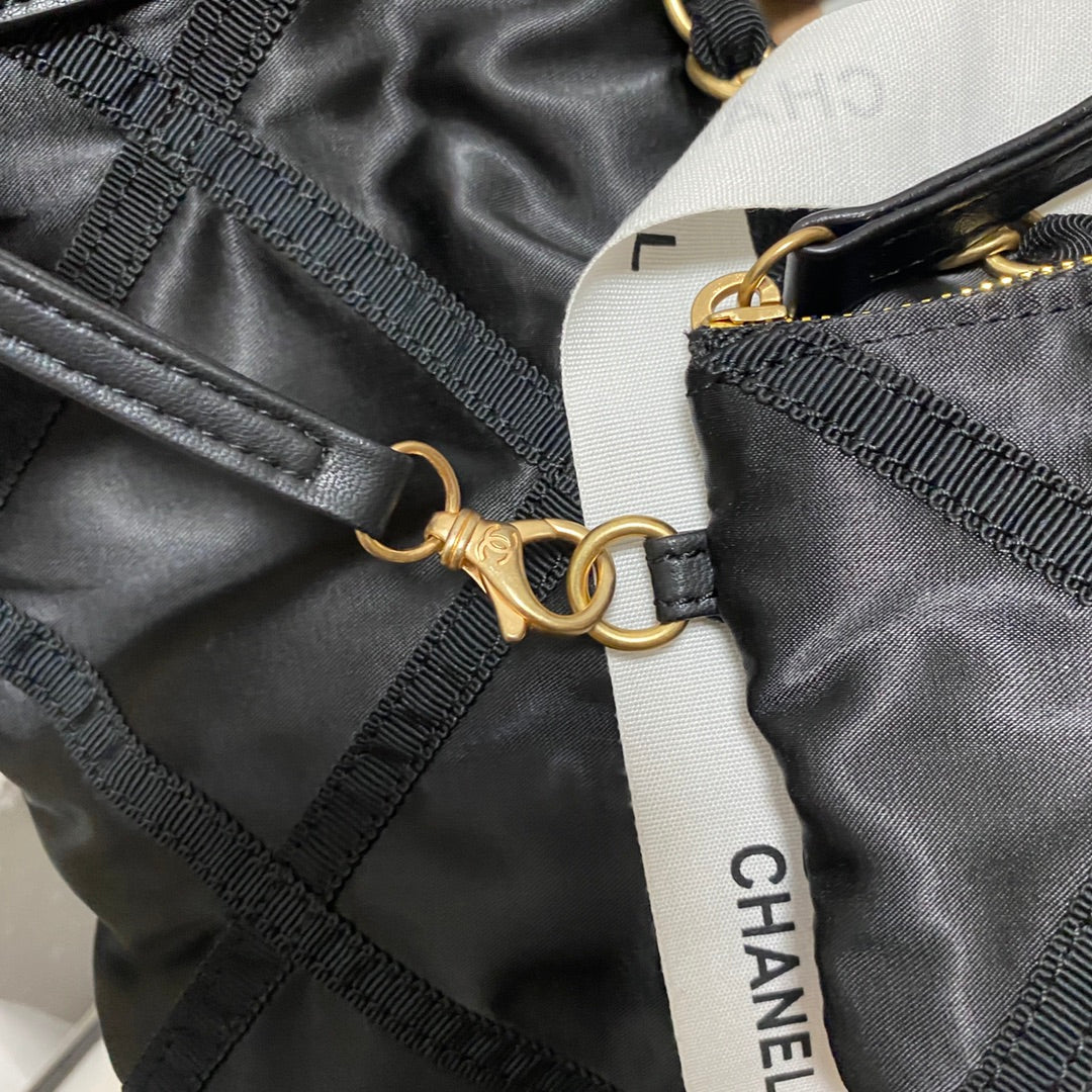 トートバッグ 44インチ ブラックナイロン ゴールド金具