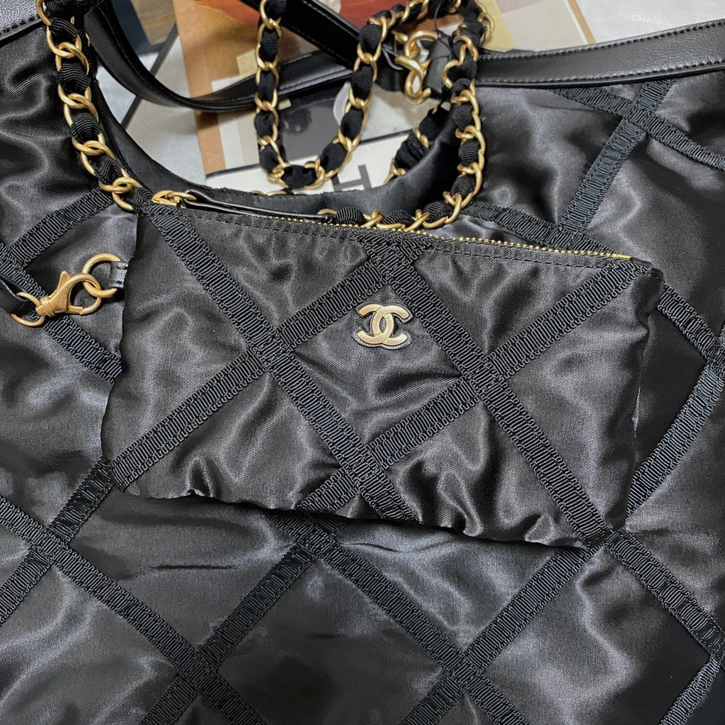 トートバッグ 44インチ ブラックナイロン ゴールド金具