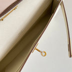 ケリーカット 31 ベージュクリームカーフスキン、ゴールド金具