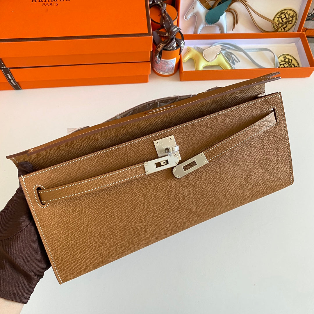 ケリーカット 31 ブロンズブラウンカーフスキン、シルバー金具