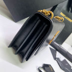 サンセット ミディアム 22インチ ブラック カーフスキン ゴールドハードウェア