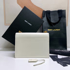 サンセット ミディアム 22インチ ホワイトカーフスキン ゴールドハードウェア