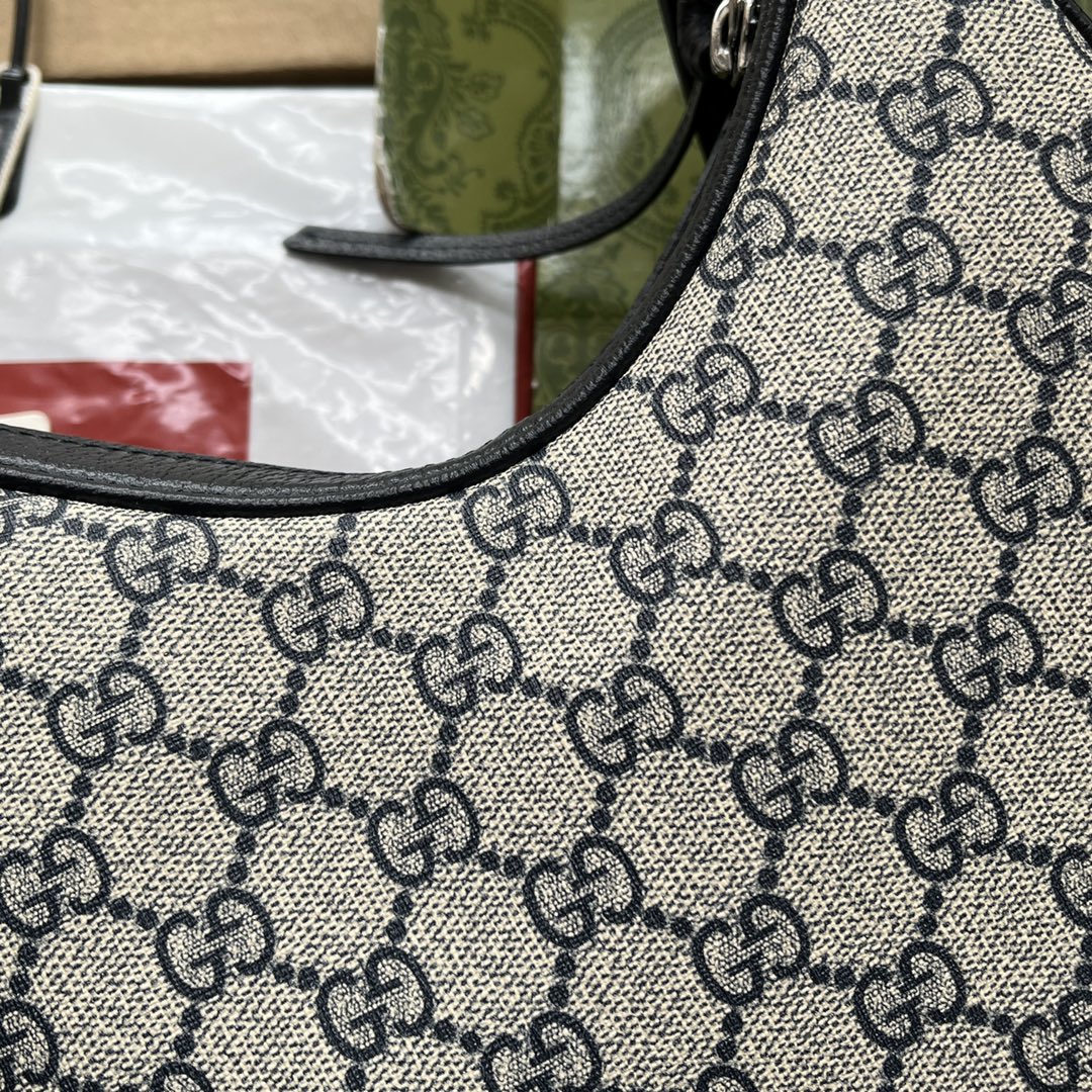 アタッシュ ミニバッグ 23 ベージュGG＆ダークブルーカーフスキン