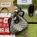 アタッシュ ミニバッグ 23 ベージュGG＆ダークブルーカーフスキン