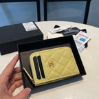 CC ジップ付きコインパース 11 イエロー グレインカーフスキン