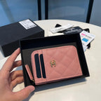 CC ジップ付きコインパース 11 ピーチ グレインカーフスキン