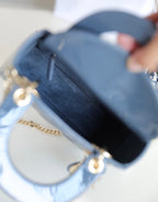 LADY 17 IN SKY AEGEAN BLUE WITH CANNAGE PATTERN