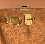 KELLY MINI 20 BAG IN BRONZE BROWN CALFSKIN WITH GOLD HARDWARE (MADE-TO-ODER)