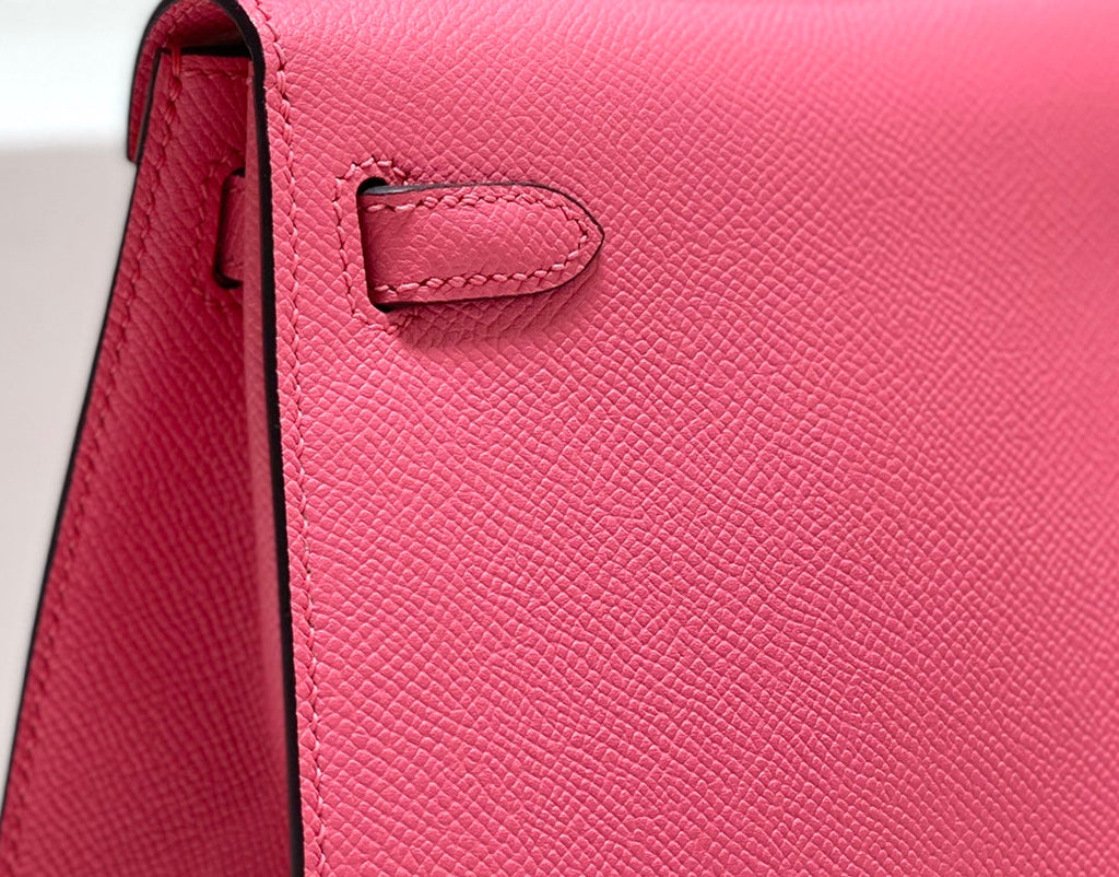 KELLY MINI 20 BAG IN WATERMELON PINK CALFSKIN WITH GOLD HARDWARE (MADE-TO-ODER)