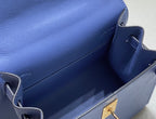 KELLY MINI 20 BAG IN AZURE BLUE CALFSKIN WITH GOLD HARDWARE (MADE-TO-ODER)