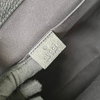 TIGER PRINT MESSENGER BAG 28 IN BLACK CANVAS AND LEATHER TRIM