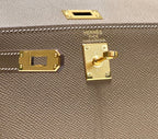 KELLY MINI 20 BAG IN MEDIUM BROWN CALFSKIN WITH GOLD HARDWARE (MADE-TO-ODER)