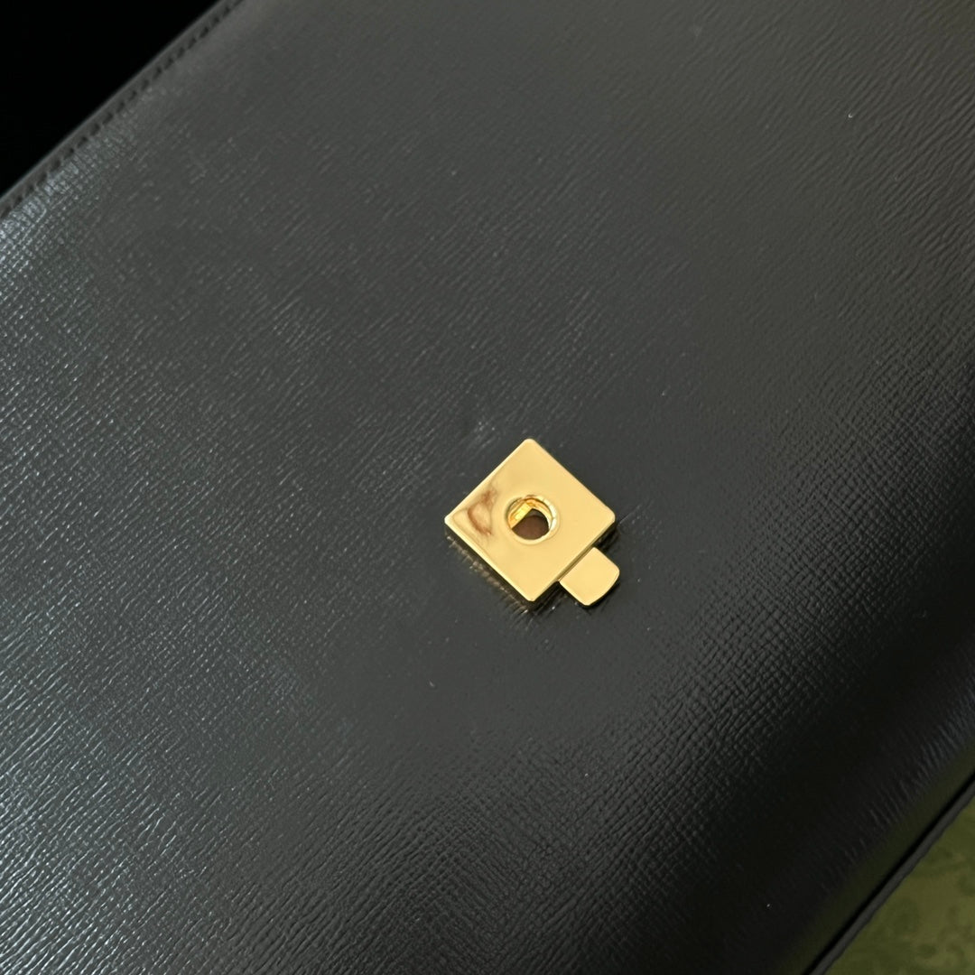 ホースビット 1955 ミディアム トップハンドルバッグ 29インチ ブラック カーフスキン ゴールド金具