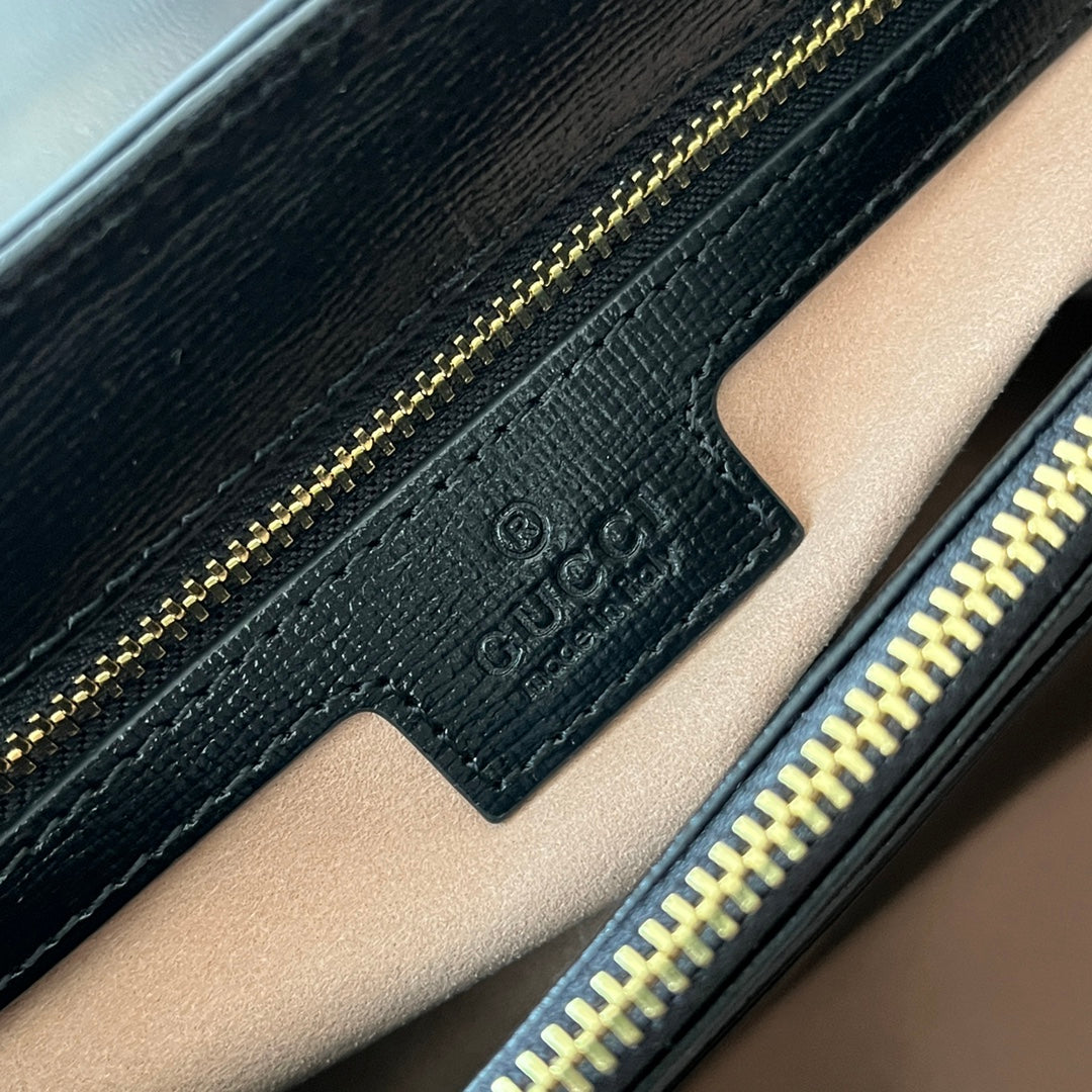 ホースビット 1955 ミディアム トップハンドルバッグ 29インチ ブラック カーフスキン ゴールド金具