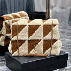 ジェイミー 4.3 ラージバッグ 38インチ ブラウンスエードミックスベージュシアリングゴールド金具