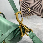 CDサドルバッグストラップ ウォームトープ グレイングリーンカーフスキン