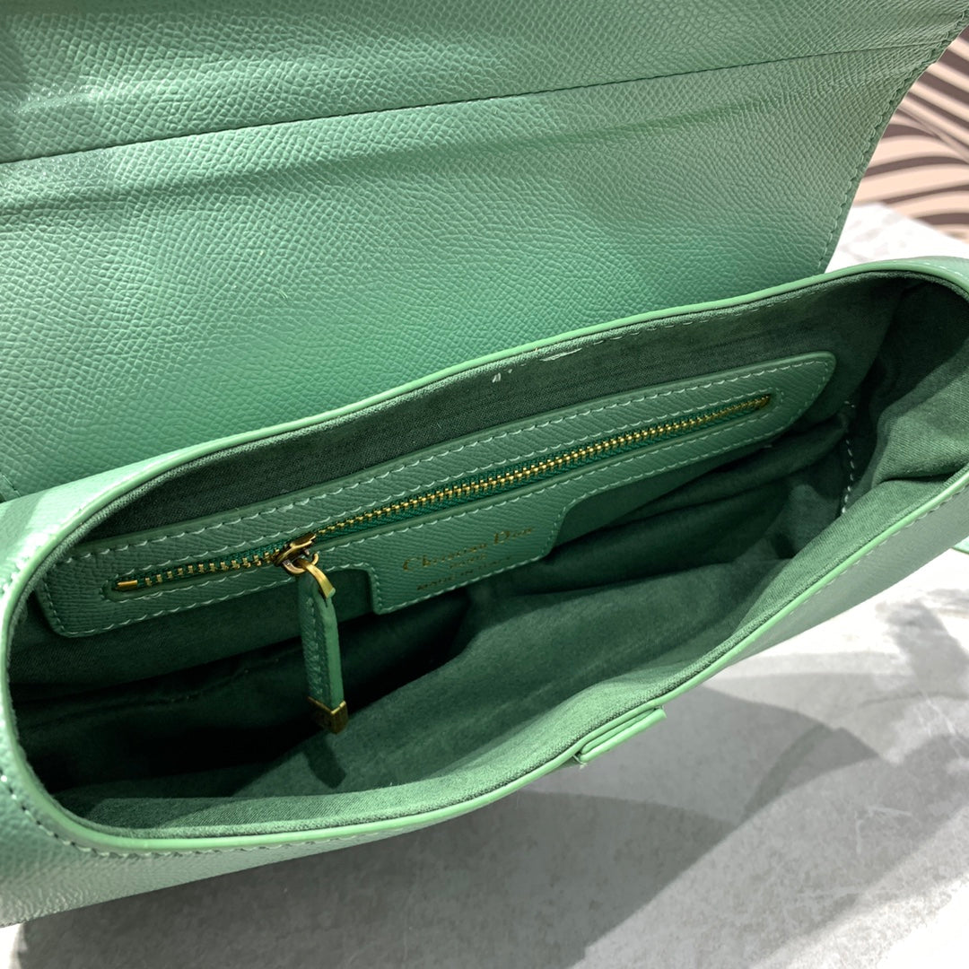 CDサドルバッグストラップ ウォームトープ グレイングリーンカーフスキン