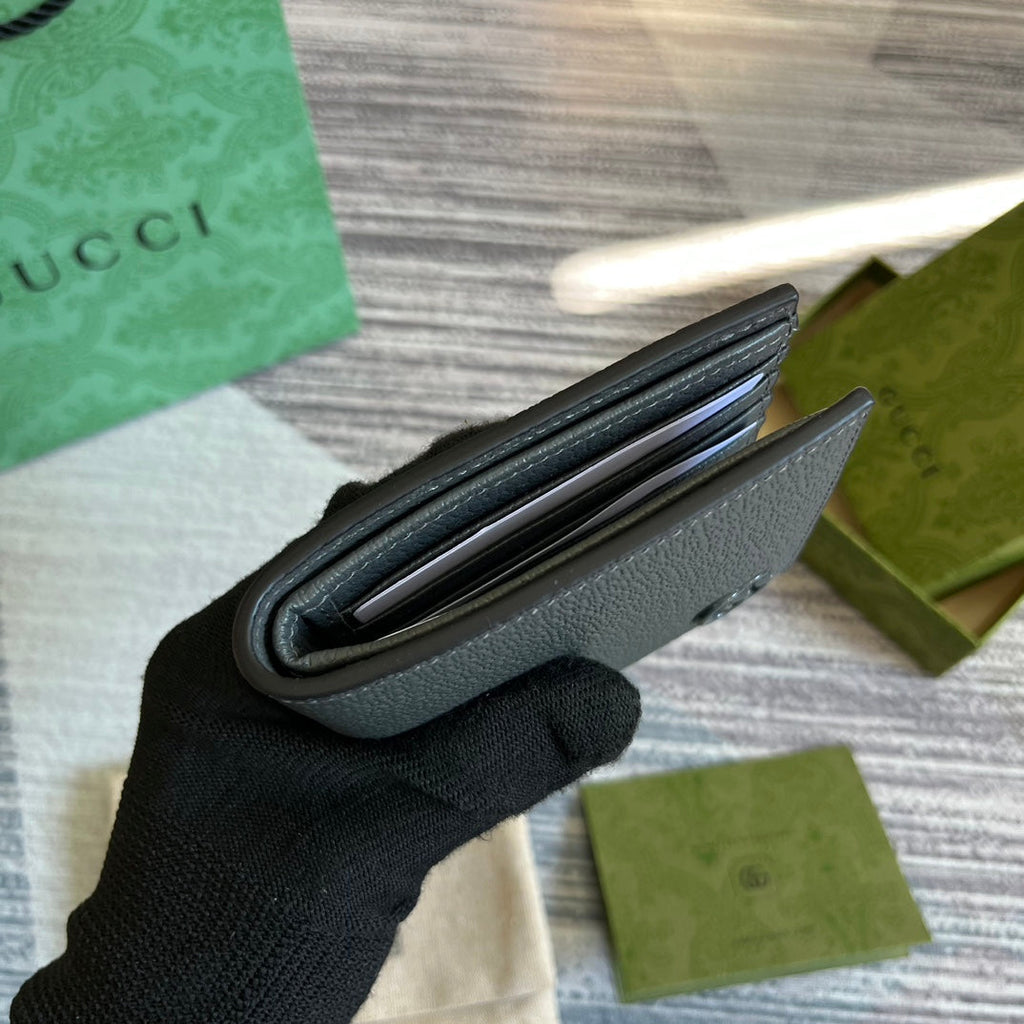 GGマーモント 11 二つ折り財布 ペンターグレーカーフスキン