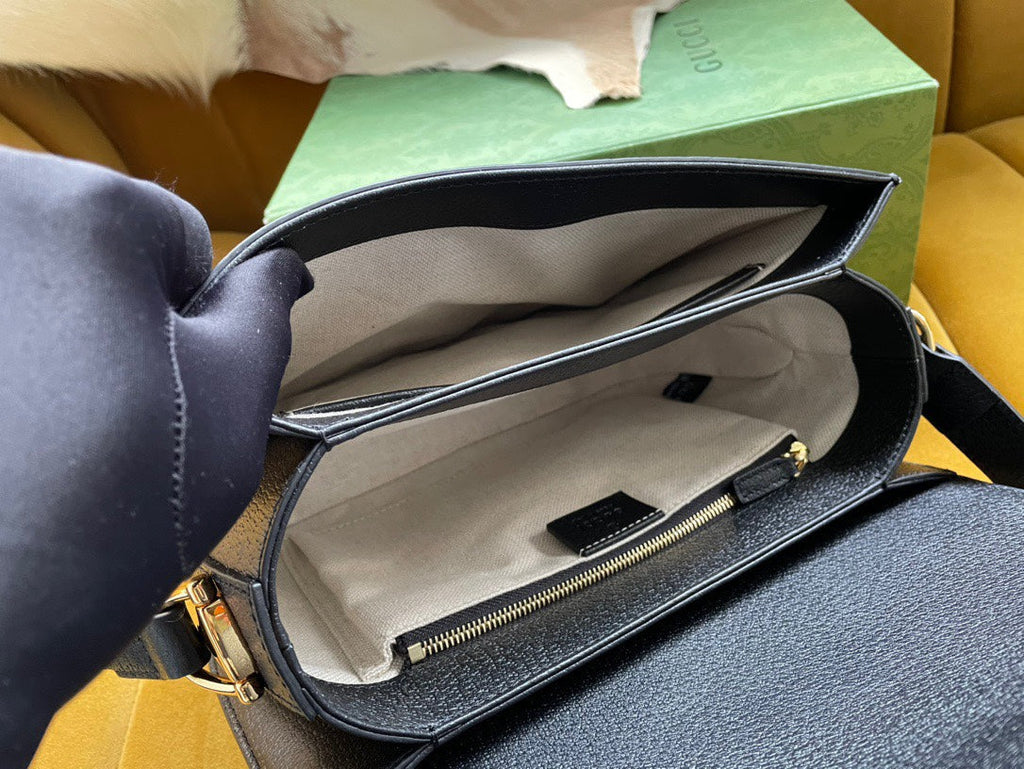 GGホースビット 1955 サドルバッグ 25 ブラックキャンバス＆カーフスキン