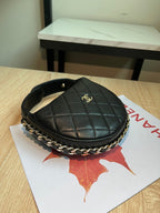 MINI HOBO BAG 16 IN BLACK LAMBSKIN