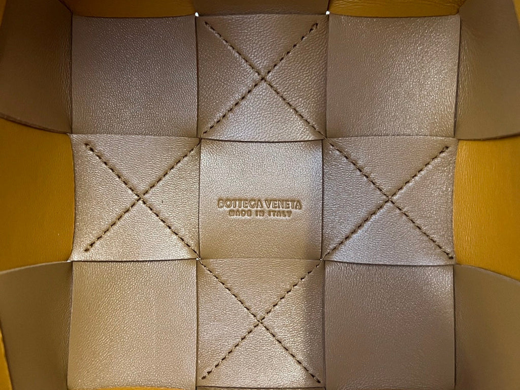 スモールカセットバケット 18インチ ブラウンミックスオレンジカーフスキン