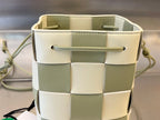 SMALL CASSETTE BUCKET 18 IN XANADU MIX WHITE CALFSKIN